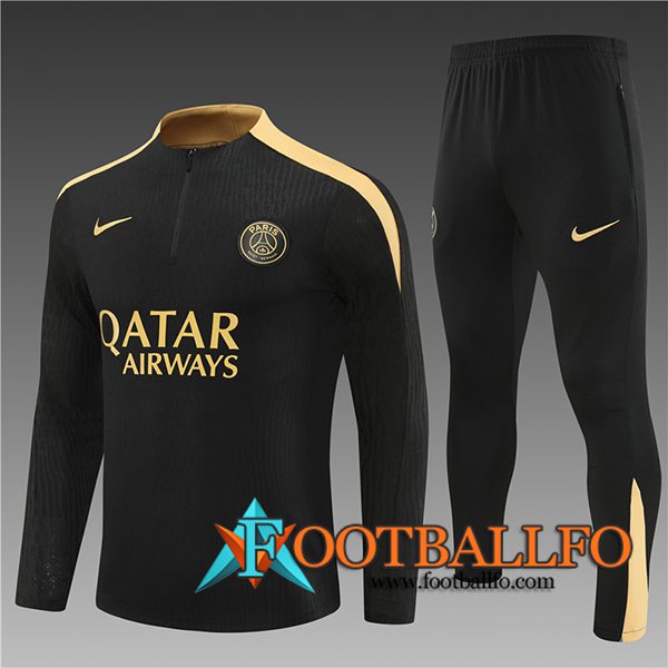 Chandal Equipos De Futbol PSG Ninos Negro/Amarillo 2024/2025