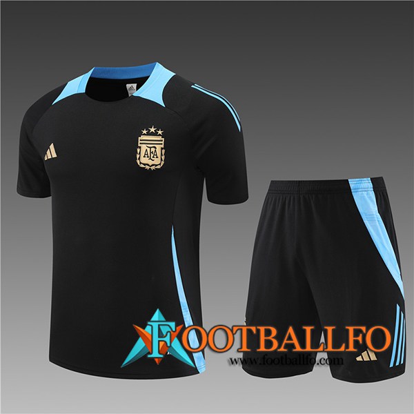 Camiseta Entrenamiento Argentina Ninos Negro/Azul 2024/2025