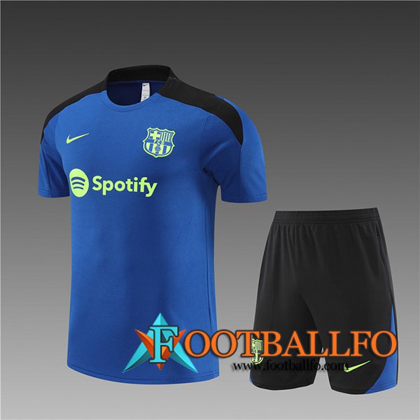 Camiseta Entrenamiento FC Barcelona Ninos Azul/Negro 2024/2025