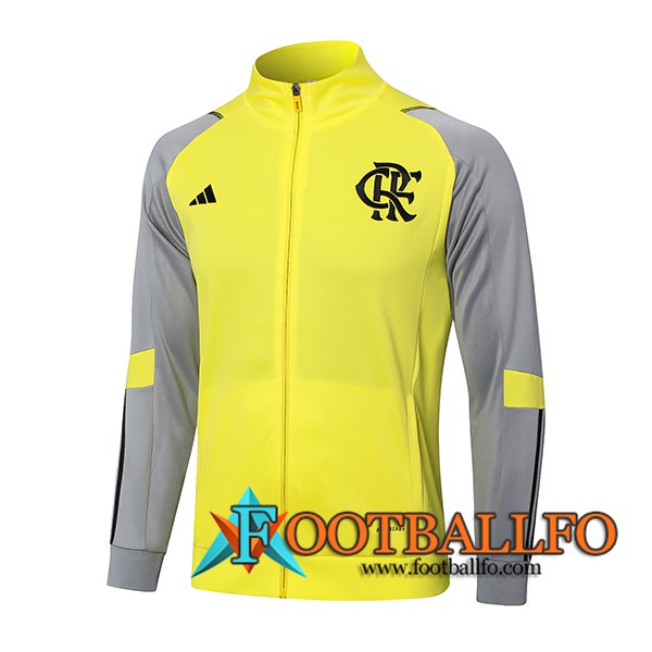 Chaquetas Futbol Flamenco Amarillo/Gris 2024/2025