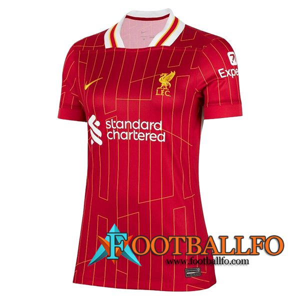 Nueva Camisetas De Futbol FC Liverpool Mujer Primera 2024/2025