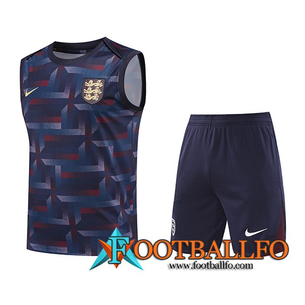 Camiseta Entrenamiento sin mangas Inglaterra Azul Oscuro 2024/2025