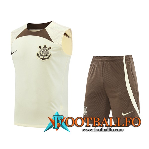 Camiseta Entrenamiento sin mangas Corinthians Beige/Marrón 2024/2025