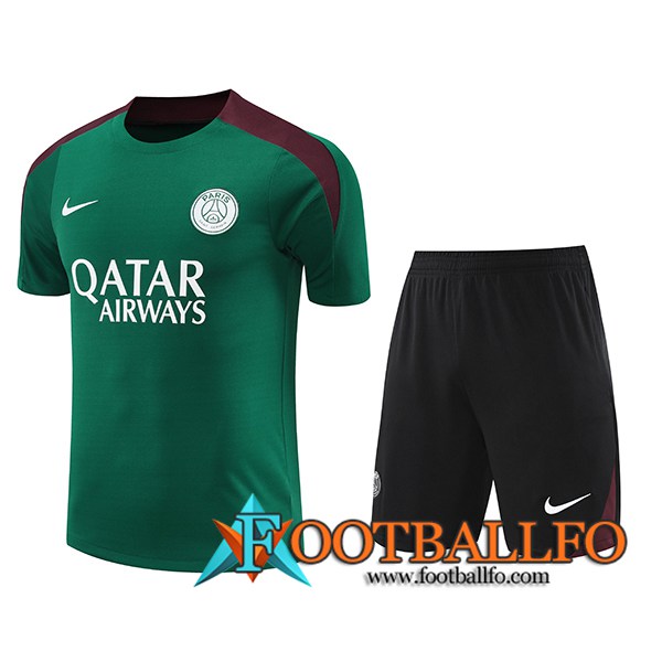 Camiseta Entrenamiento PSG Verde/Rojo 2024/2025