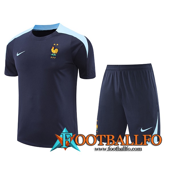 Camiseta Entrenamiento Francia Azul Oscuro 2024/2025