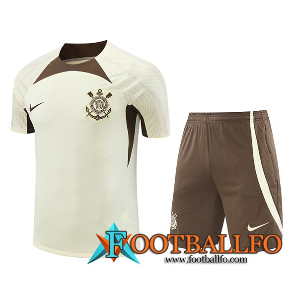 Camiseta Entrenamiento Corinthians Beige/Marrón 2024/2025