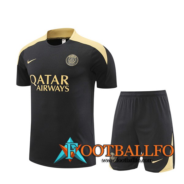 Camiseta Entrenamiento PSG Negro/Amarillo 2024/2025