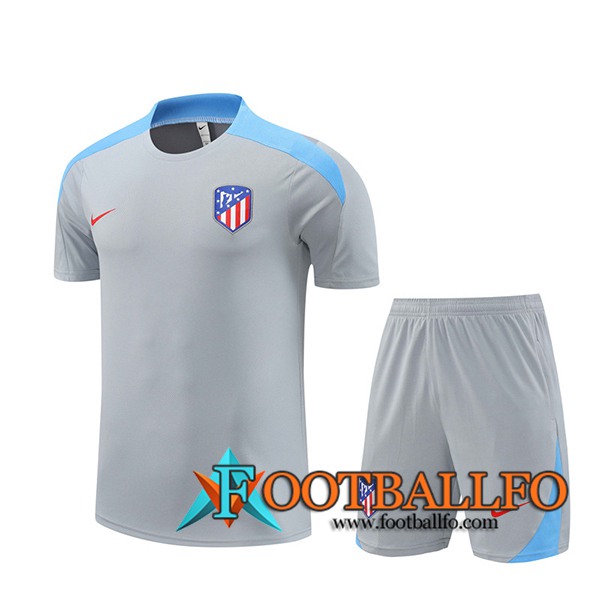 Camiseta Entrenamiento Atletico Madrid Gris/Azul 2024/2025