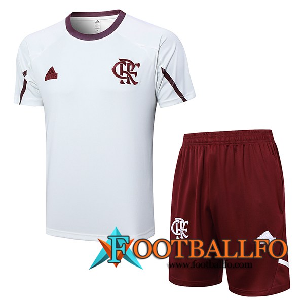 Camiseta Entrenamiento Flamengo Blanco/Rojo 2024/2025