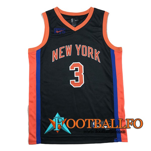 Camisetas New York Knicks (HART #3) 2024/25 Negro/Naranja/Azul