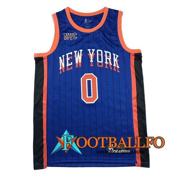 Camisetas New York Knicks (DIVINCENZO #0) 2024/25 Azul/Negro/Naranja