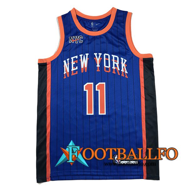 Camisetas New York Knicks (MarrónSON #11) 2024/25 Azul/Negro/Naranja