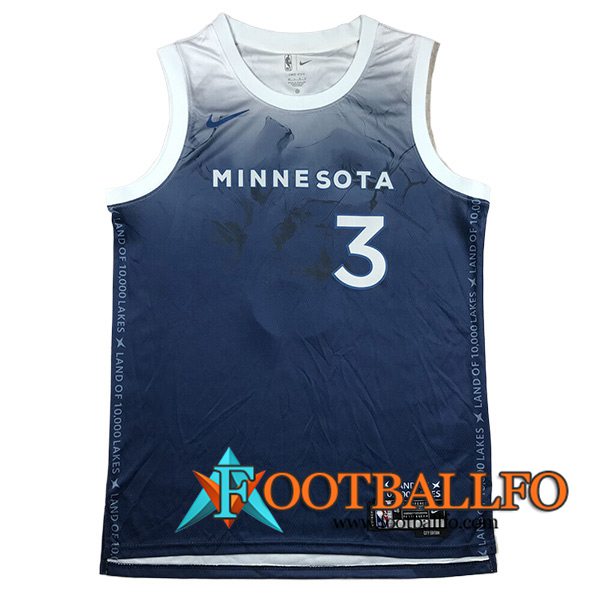 Camisetas Minnesota Timberwolves (McDANIELS #3) 2024/25 Azul/Blanco