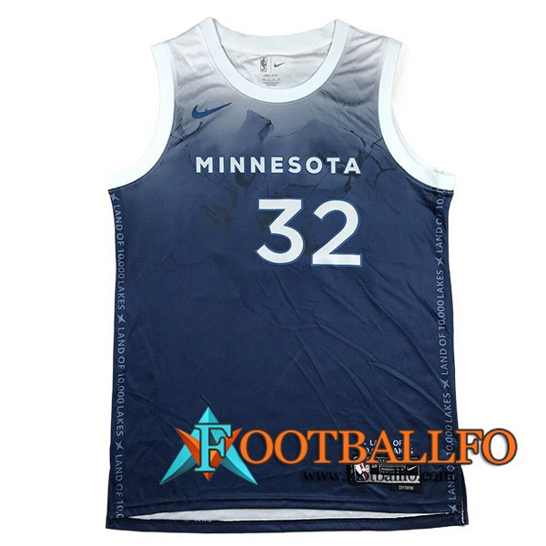 Camisetas Minnesota Timberwolves (TOWNS #32) 2024/25 Azul/Blanco