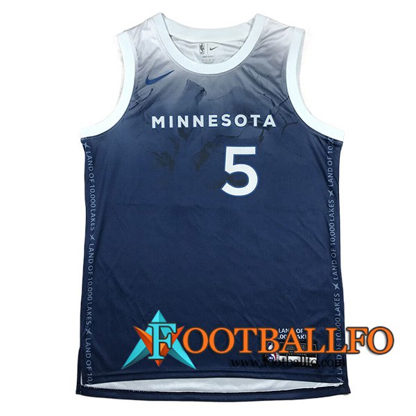 Camisetas Minnesota Timberwolves (EDWARDS#5) 2024/25 Azul/Blanco