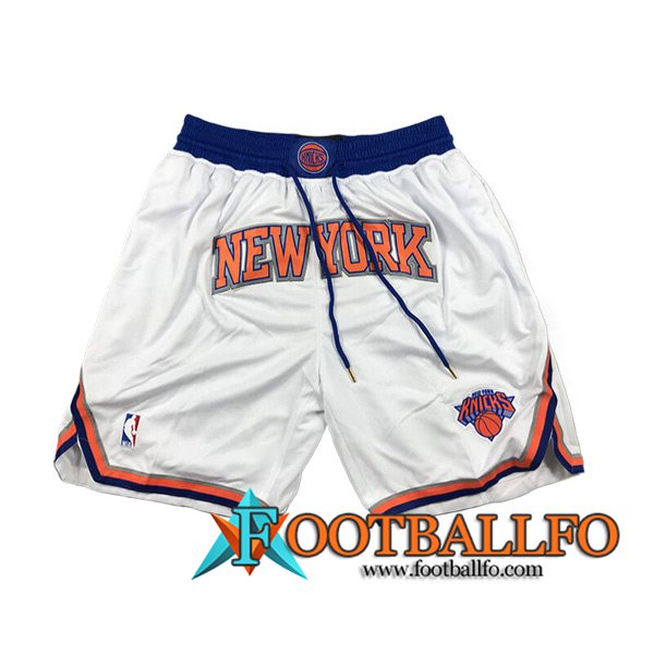 Cortos NBA New York Knicks 2024/25 Blanco/Azul/Naranja