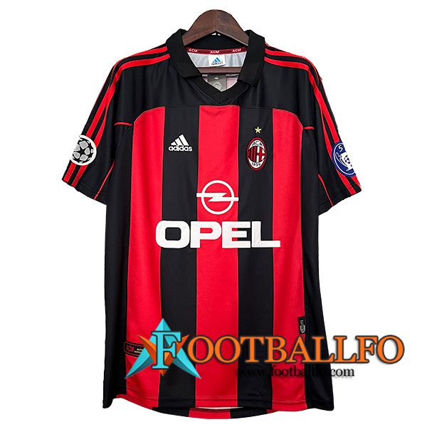 Camisetas De Futbol AC Milan Retro Primera 2000/2001