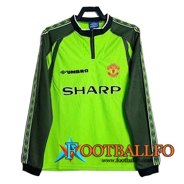 Camisetas De Futbol Manchester United Retro Portero Manga Largas 1998/1999