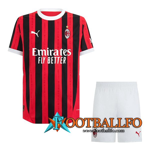 Camisetas Futbol AC Milan Primera + Cortos 2024/2025