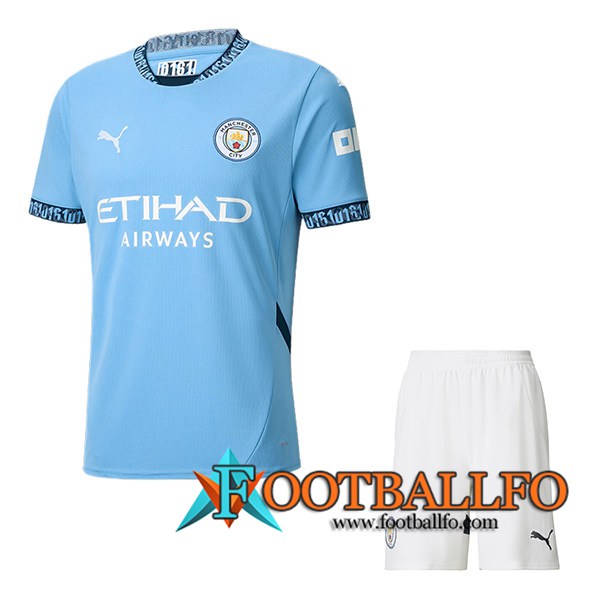 Camisetas Futbol Manchester City Primera + Cortos 2024/2025