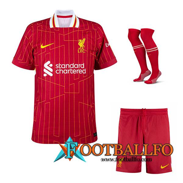 Camisetas Futbol FC Liverpool Primera (Cortos + Calcetines) 2024/2025