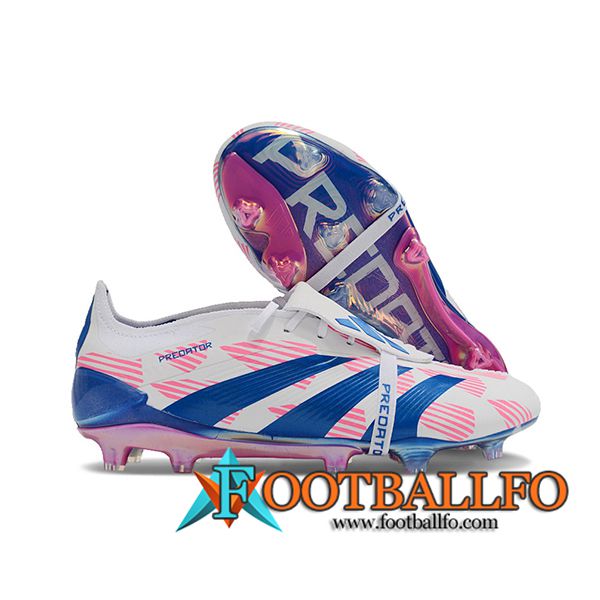 Adidas Botas De Fútbol Predator Elite Tongue FG Blanco/Azul/Rojo