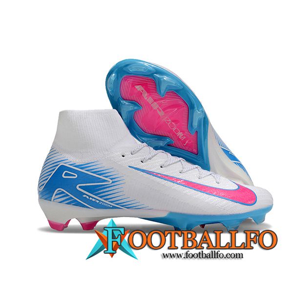 Nike Botas De Fútbol Air Zoom Mercurial Superfly IIX Elite FG Blanco/Azul/Rosa