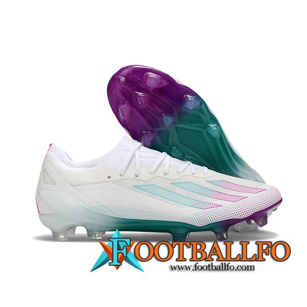 Adidas Botas De Fútbol X CRAZYFAST MESSI.1 FG BOOTS Blanco/Verde/Violeta