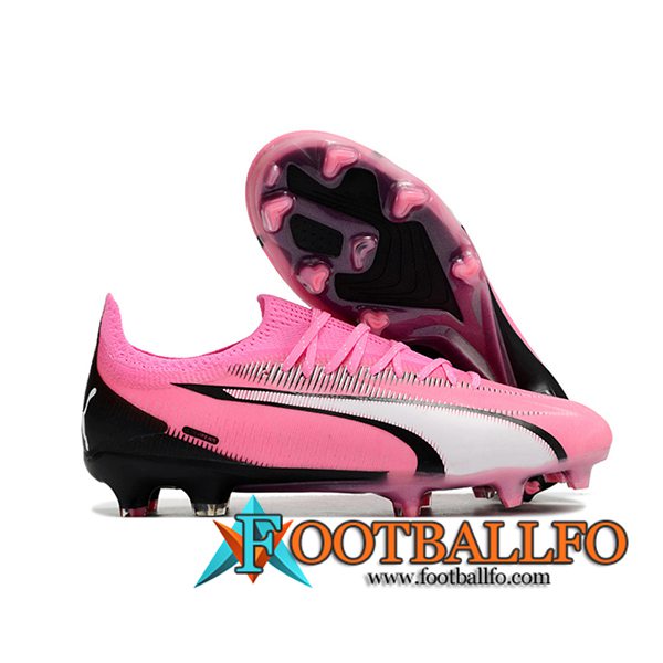 PUMA Botas De Fútbol Ultra Ultimate FG Rosa/Blanco/Negro