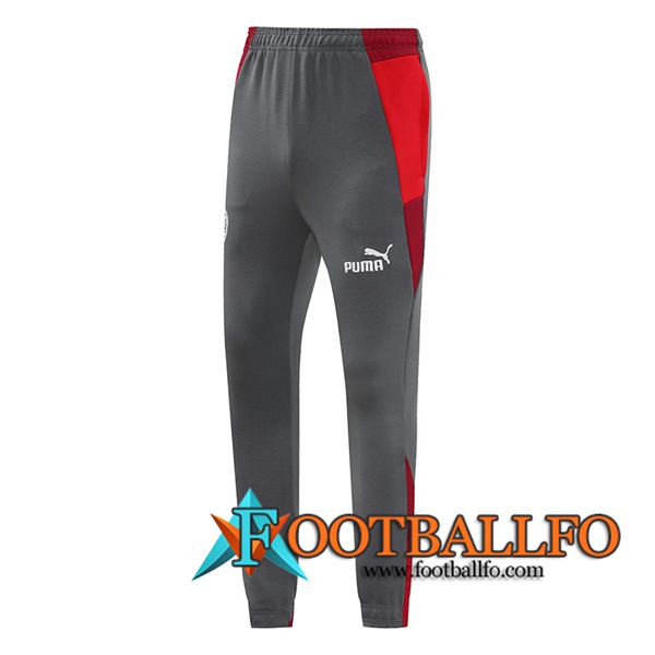 Pantalon Entrenamiento AC Milan Gris/Rojo 2024/2025