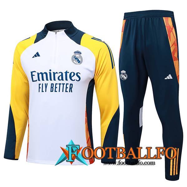 Chandal Equipos De Futbol Real Madrid Blanco/Amarillo/Azul 2024/2025