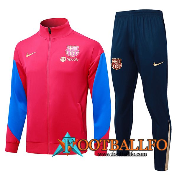 Chandal Equipos De Futbol Chaquetas FC Barcelona Rojo/Azul 2024/2025