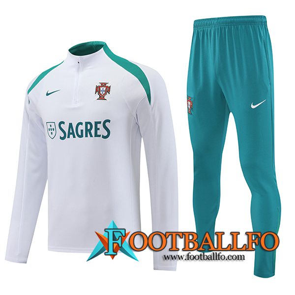 Chandal Equipos De Futbol Portugal Blanco/Verde 2024/2025