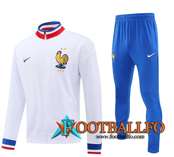 Chandal Equipos De Futbol Chaquetas Francia Blanco 2024/2025