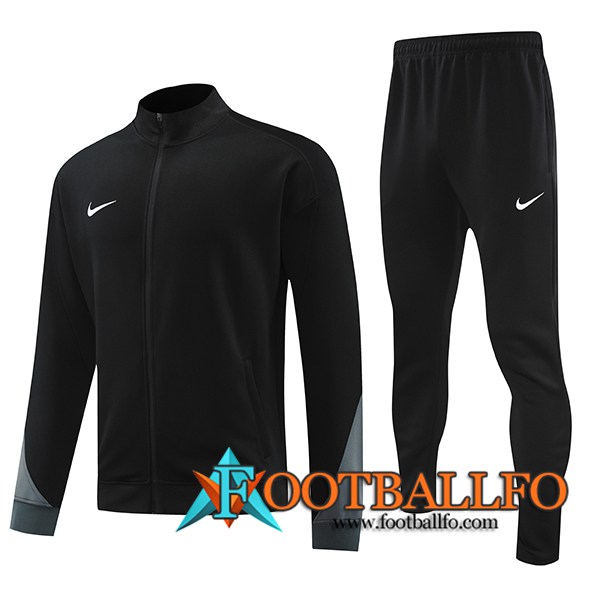 Chandal Equipos De Futbol Chaquetas Nike Negro/Gris 2024/2025