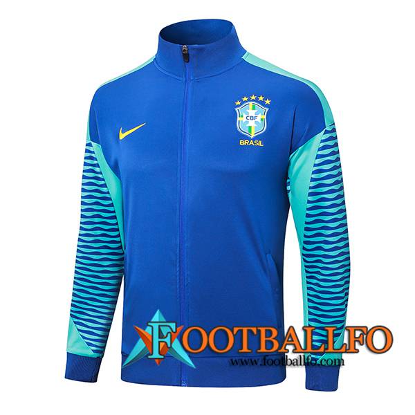 Chaquetas Futbol Brasil Azul/Verde 2024/2025