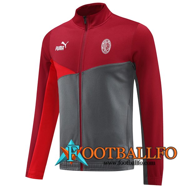 Chaquetas Futbol AC Milan Rojo/Gris 2024/2025