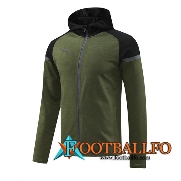 Chaqueta Con Capucha PUMA Verde/Negro 2024/2025