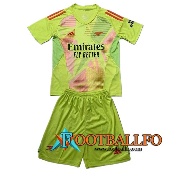 Camisetas De Futbol Arsenal Ninos Portero Verde 2024/2025