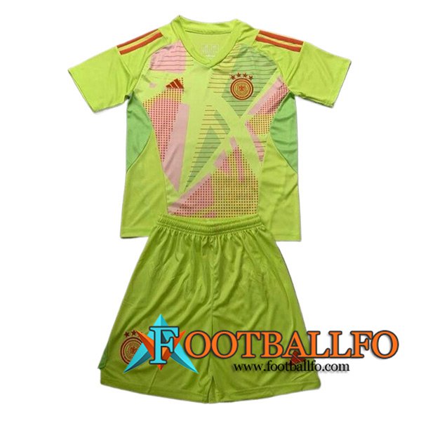 Camisetas De Futbol Alemania Ninos Portero Verde 2024/2025