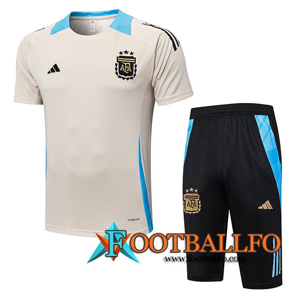 Camiseta Entrenamiento Argentina Beige/Azul 2024/2025