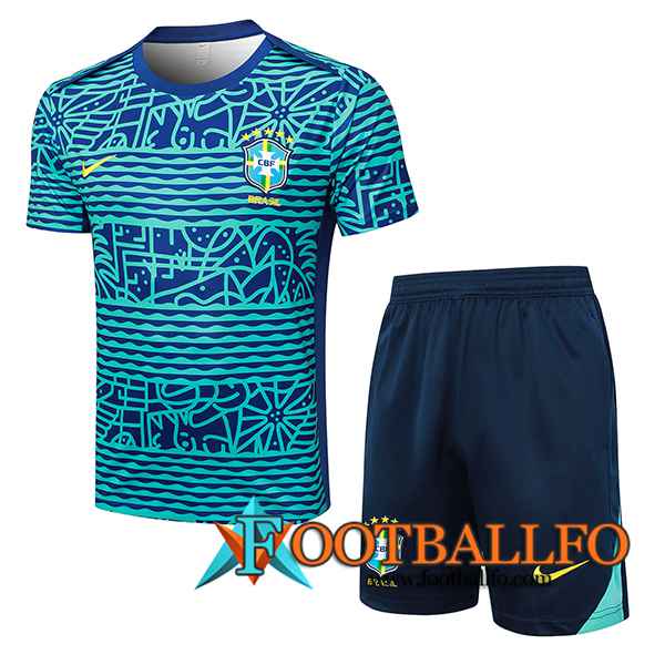 Camiseta Entrenamiento Brasil Azul/Verde 2024/2025 -02