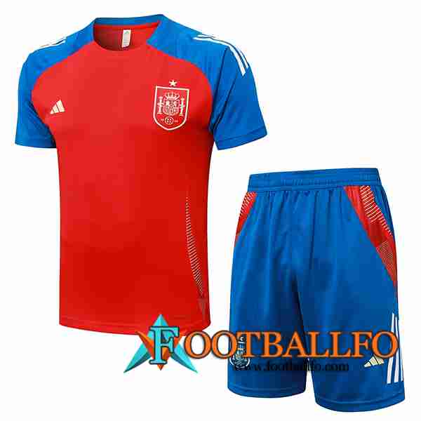 Camiseta Entrenamiento España Rojo/Azul 2024/2025 -02