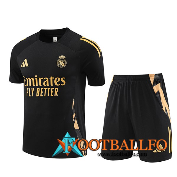 Camiseta Entrenamiento Real Madrid Negro/Amarillo 2024/2025