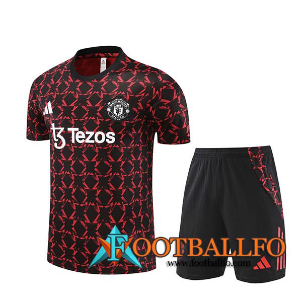 Camiseta Entrenamiento Manchester United Negro/Rojo 2024/2025