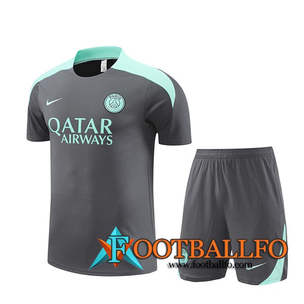 Camiseta Entrenamiento PSG Gris/Verde 2024/2025