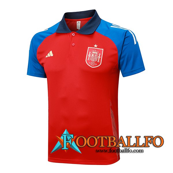 Camiseta Polo España Rojo/Azul 2024/2025