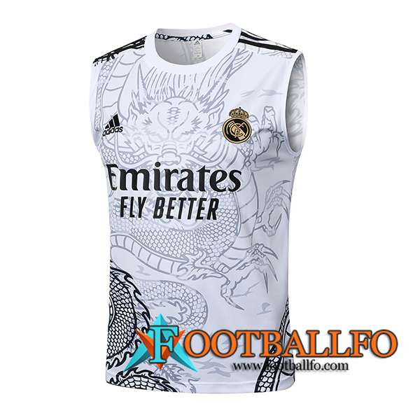 Chalecos De Futbol Real Madrid Blanco/Gris/Negro 2024/2025