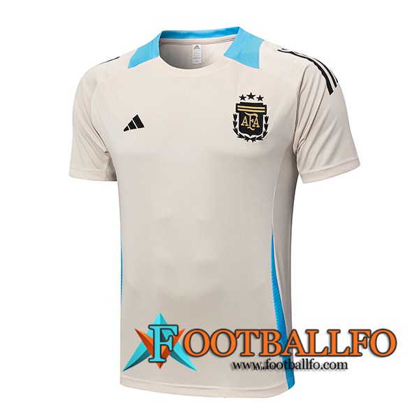 Camiseta Entrenamiento Argentina Beige/Azul 2024/2025