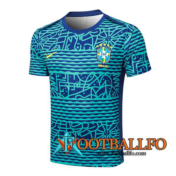 Camiseta Entrenamiento Brasil Azul/Verde 2024/2025